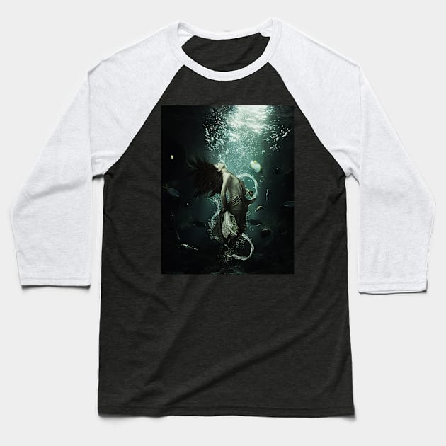 Come With Me Baseball T-Shirt by milos_creative_art